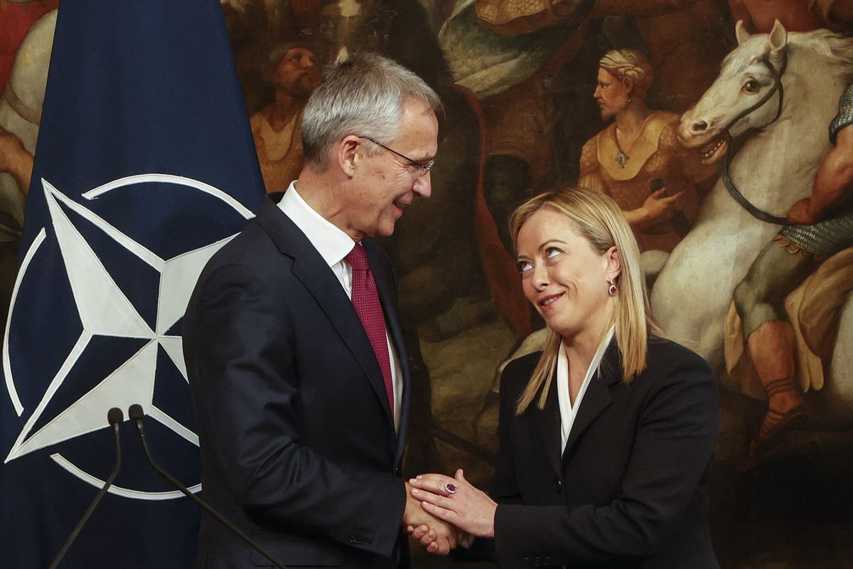Italian Premier Meloni meets NATO secretary general Stoltenberg