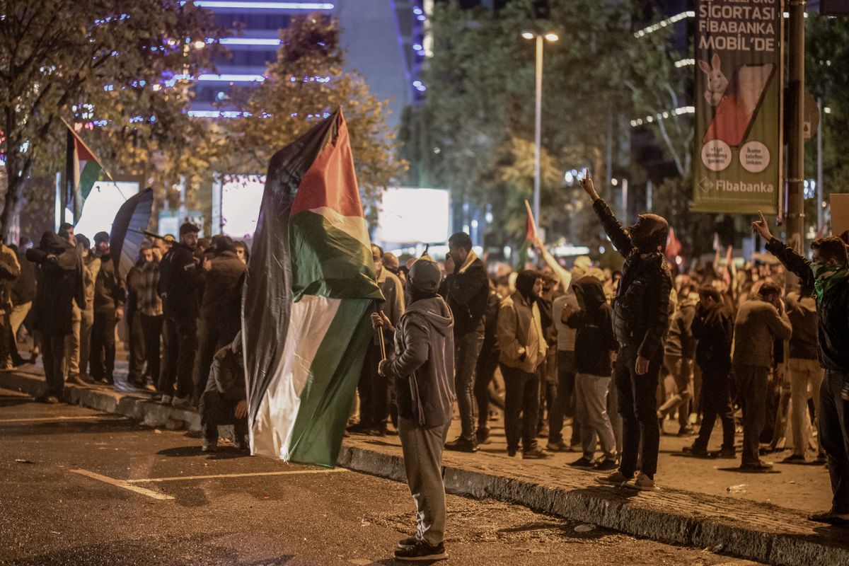 Palestine Support Demonstration - Israeli Consulate in Istanbul