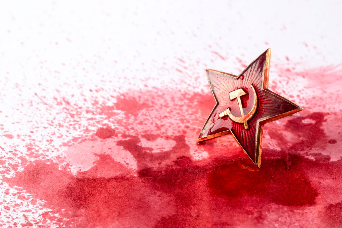 Soviet,Red,Star,Badge,In,Blood