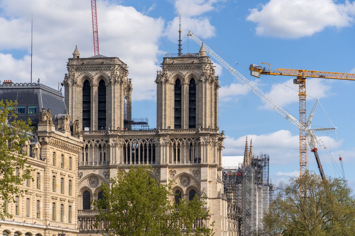 Cathedral Notre-Dame-de-Paris under reconstruction