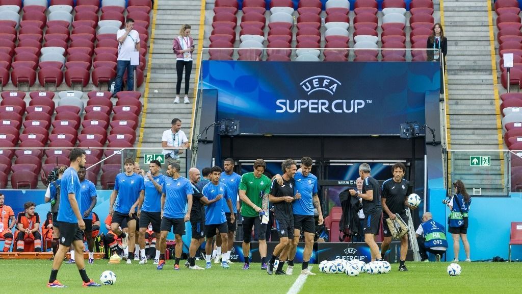 Official training before UEFA Super Cup