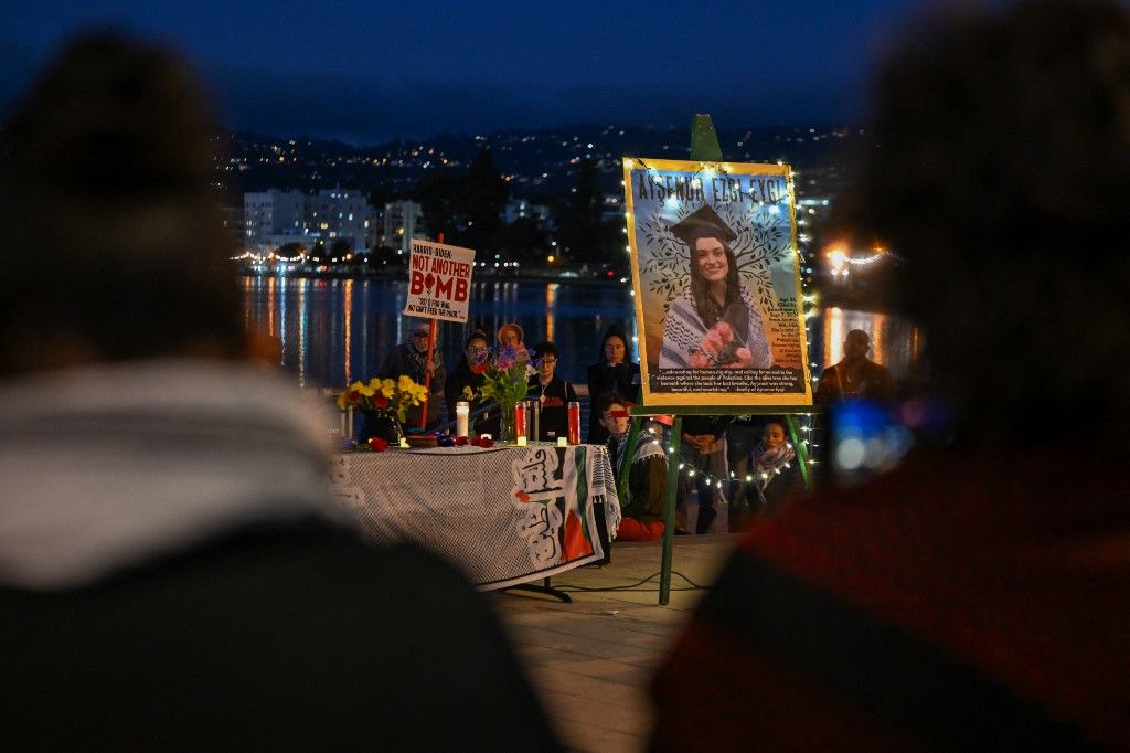 Crowds hold vigil in California for Aysenur Ezgi killed by Israeli soldiers in West Bank