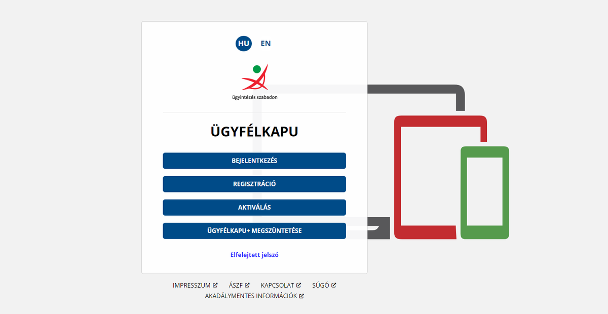 Ügyfélkapu+ beállítása