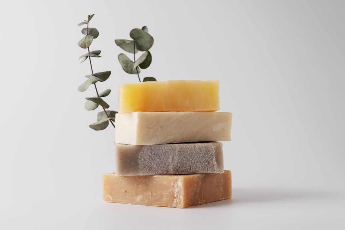 Stack,Of,Natural,Organic,Soap,Bars.,Cleaning,Products,Concept.