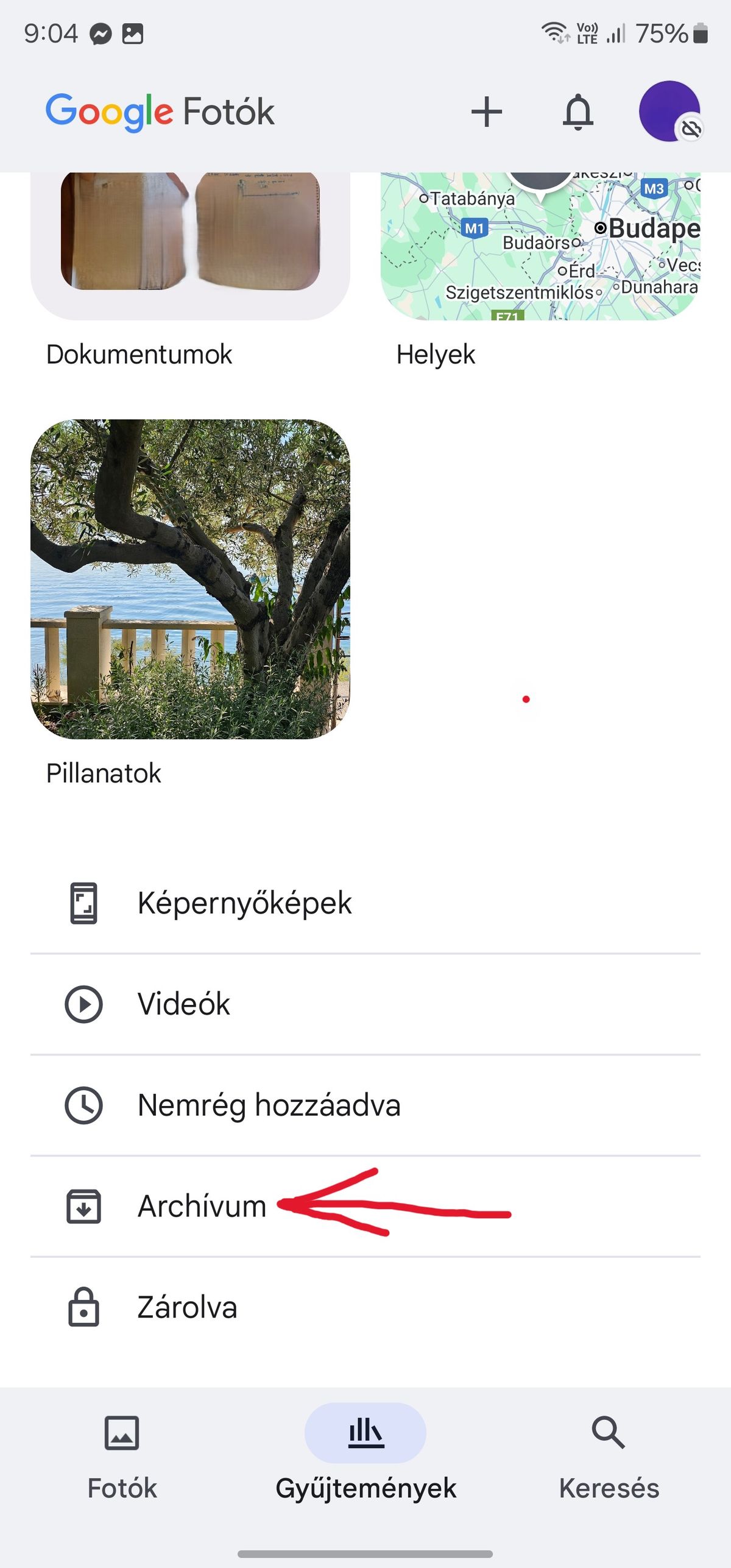 rejtett mappák a mobilon