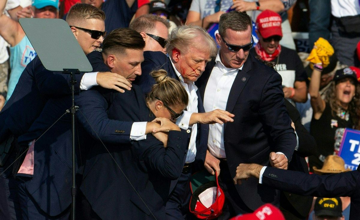 Donald Trump holds an election rally
